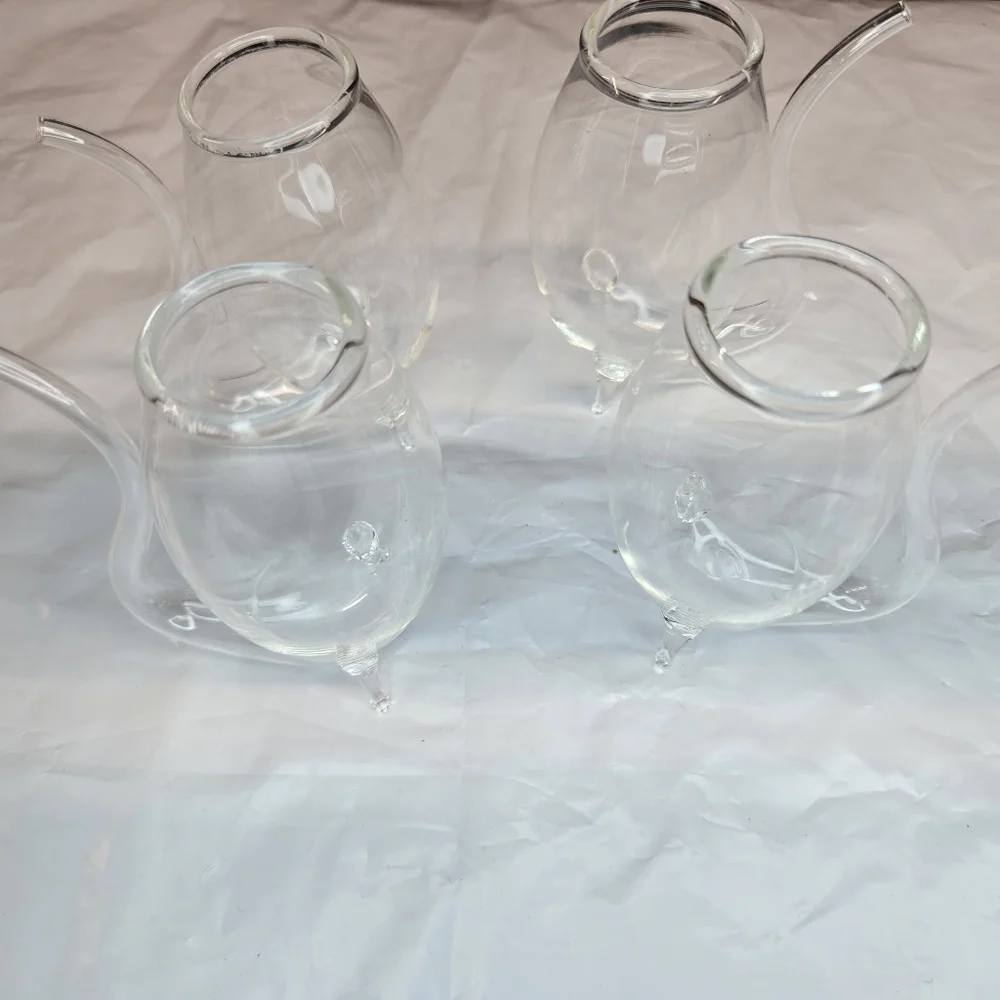 Set of Four Clear Wine Sipping Glass